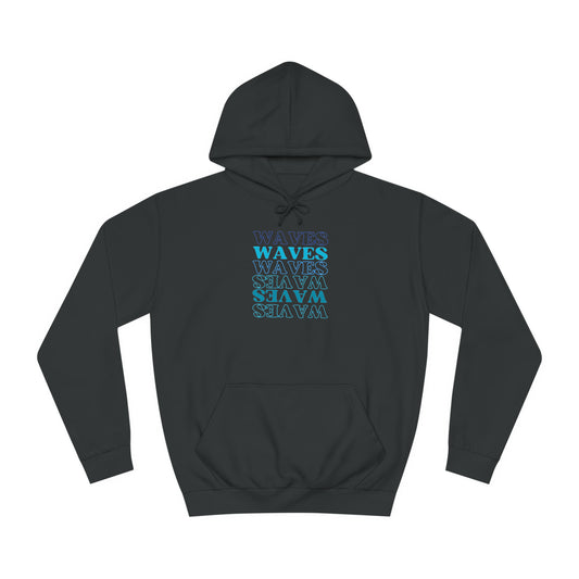 Waves, Waves, Waves Unisex College Hoodie