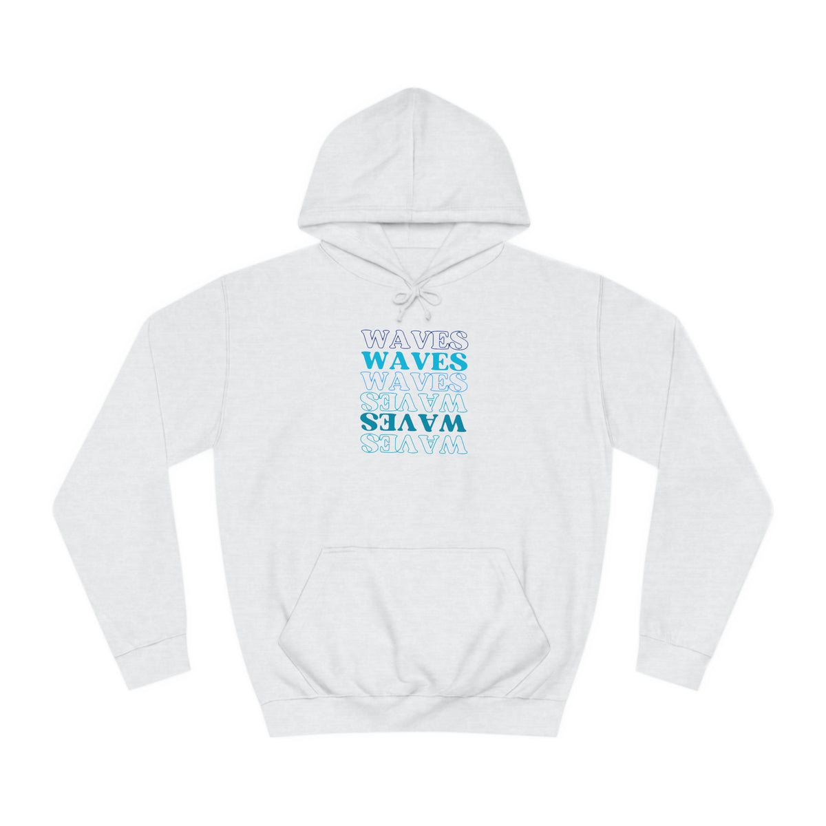Waves, Waves, Waves Unisex College Hoodie