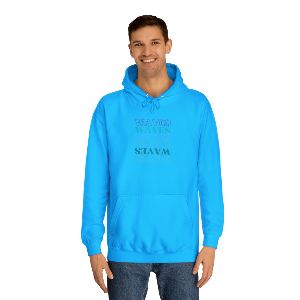 Waves, Waves, Waves Unisex College Hoodie