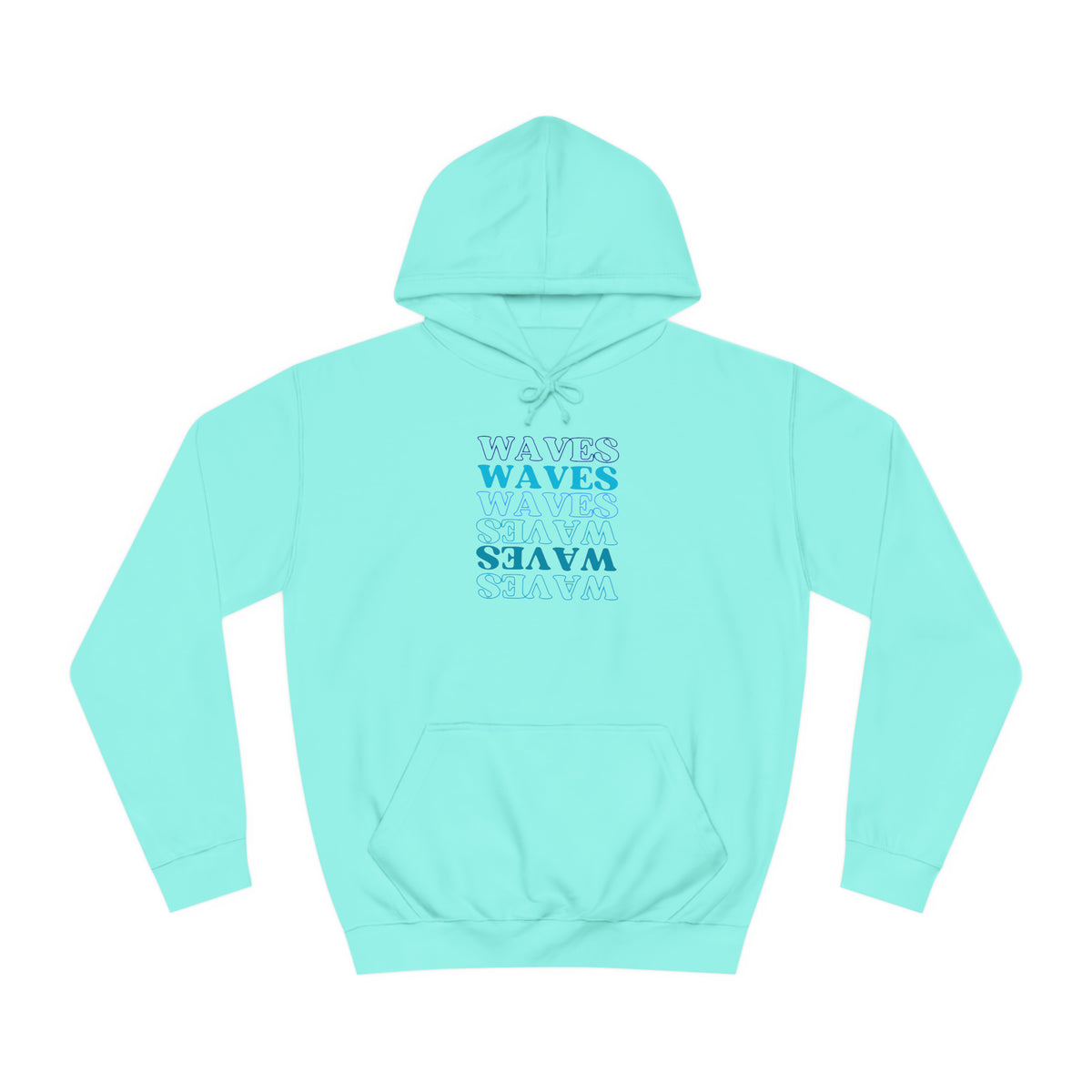 Waves, Waves, Waves Unisex College Hoodie