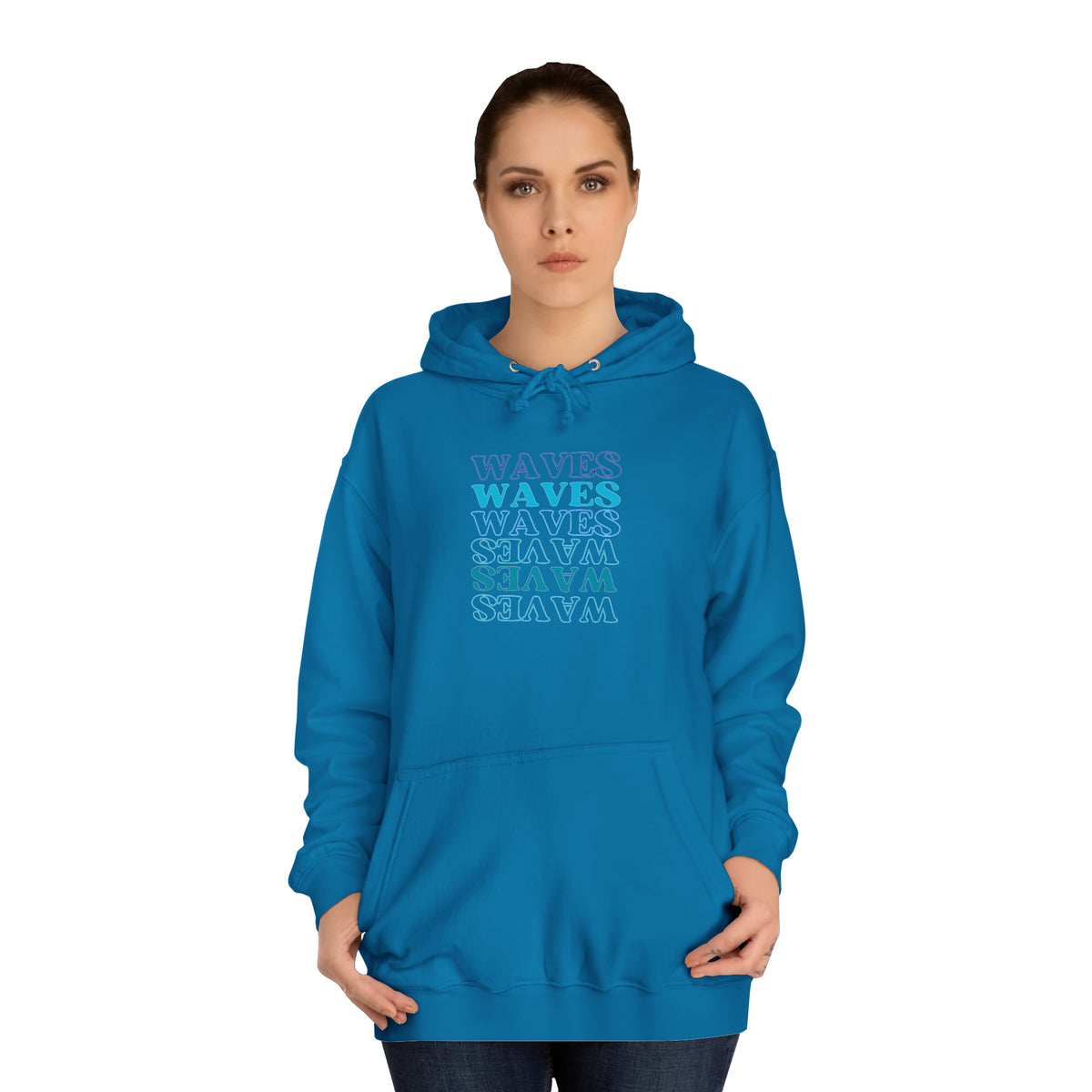 Waves, Waves, Waves Unisex College Hoodie