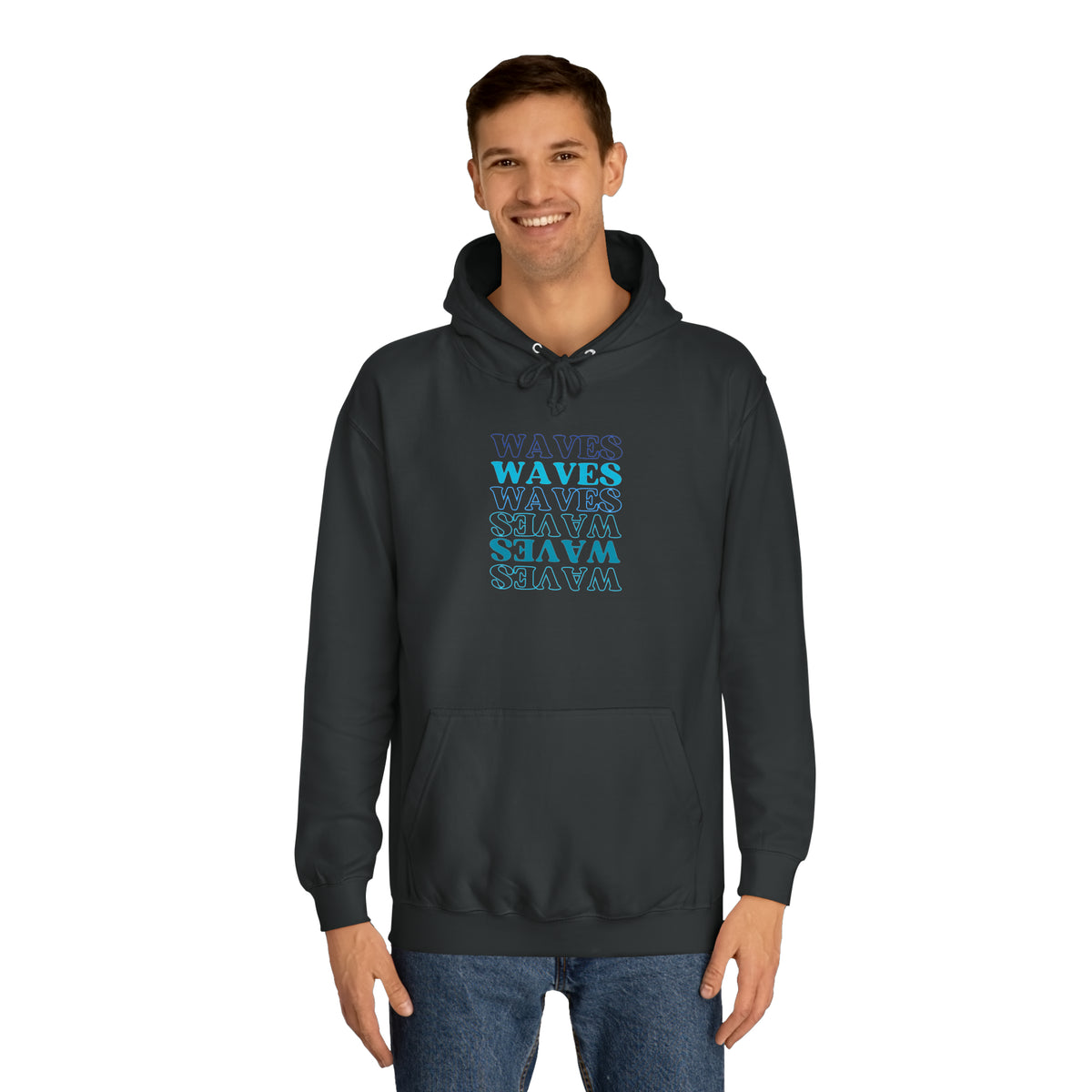 Waves, Waves, Waves Unisex College Hoodie