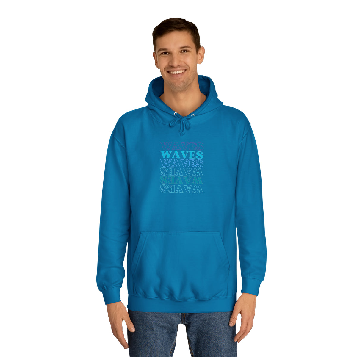 Waves, Waves, Waves Unisex College Hoodie