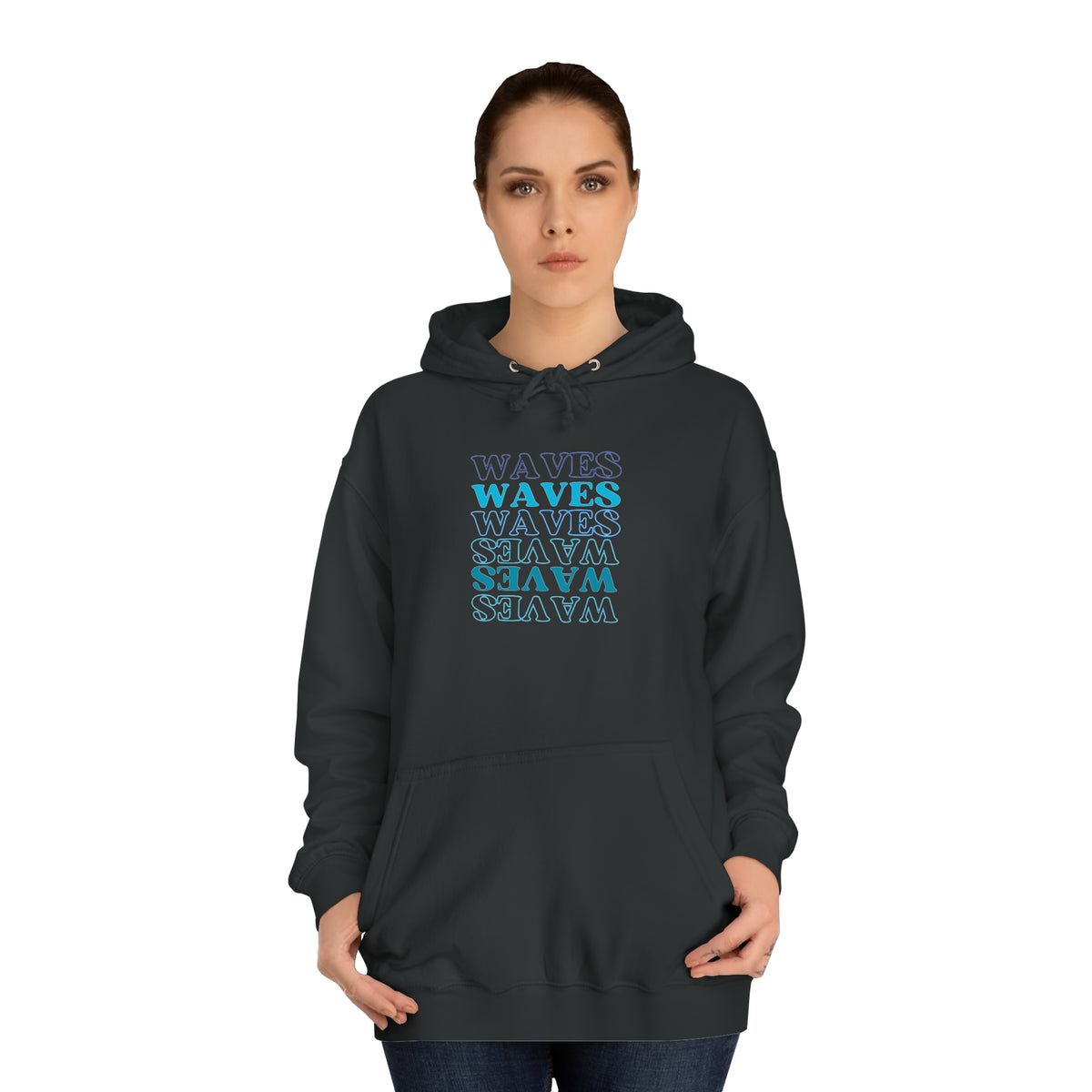 Waves, Waves, Waves Unisex College Hoodie