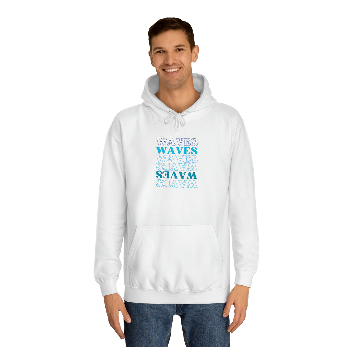Waves, Waves, Waves Unisex College Hoodie