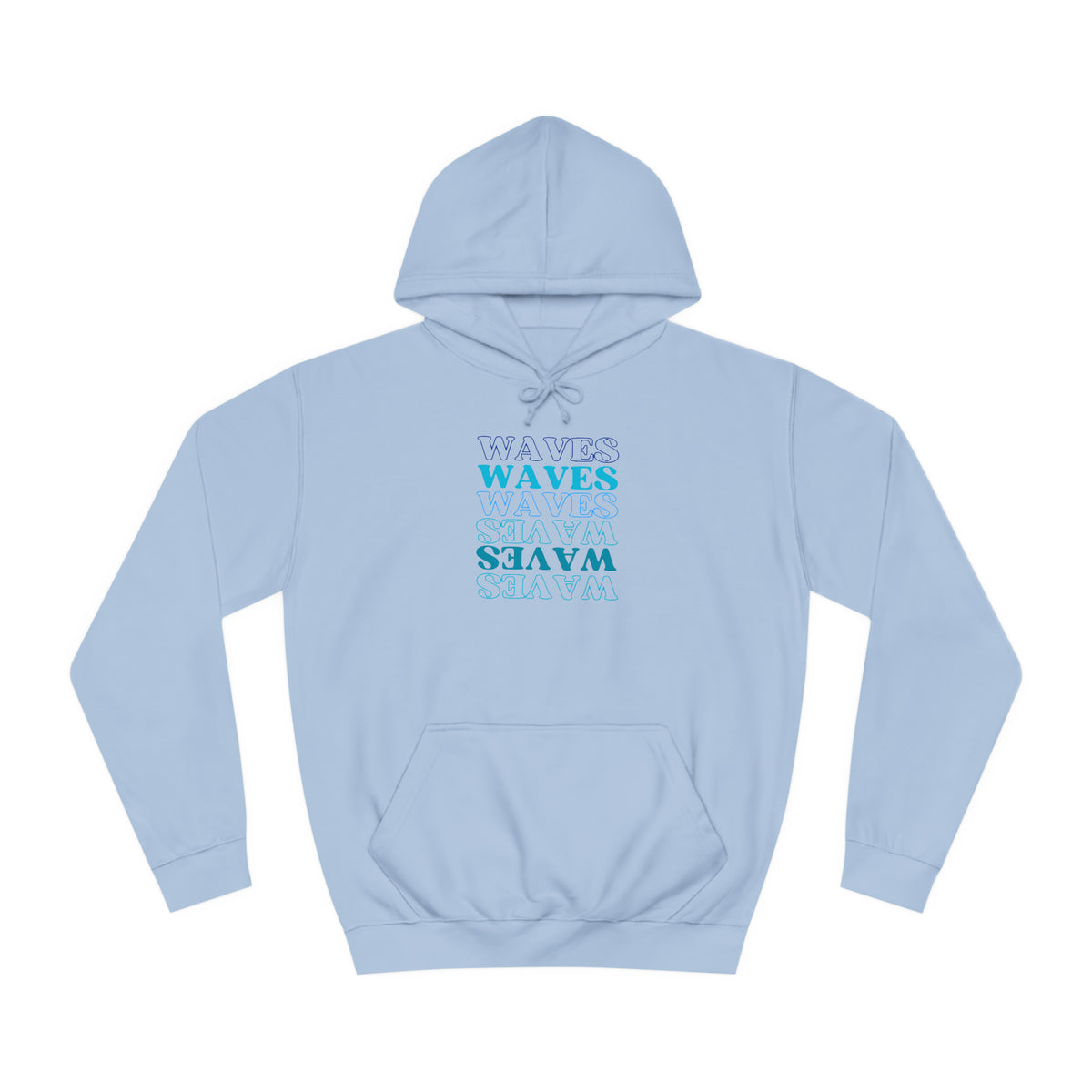Waves, Waves, Waves Unisex College Hoodie