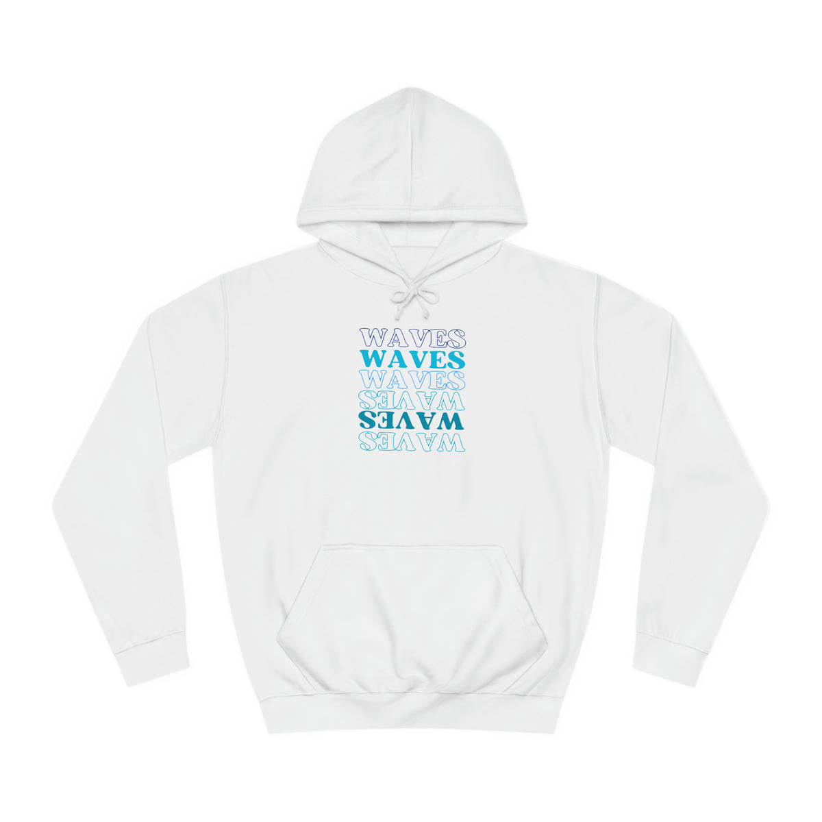 Waves, Waves, Waves Unisex College Hoodie
