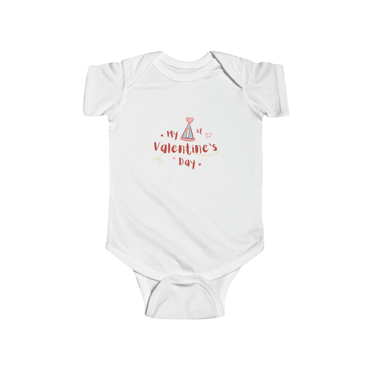 My 1st Valentines Day Infant Fine Jersey Bodysuit