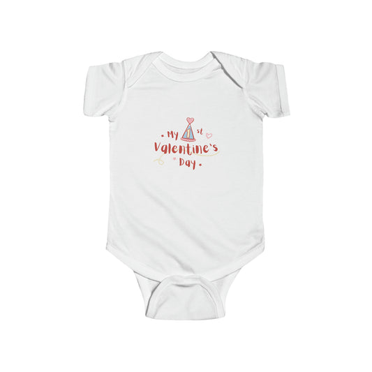My 1st Valentines Day Infant Fine Jersey Bodysuit