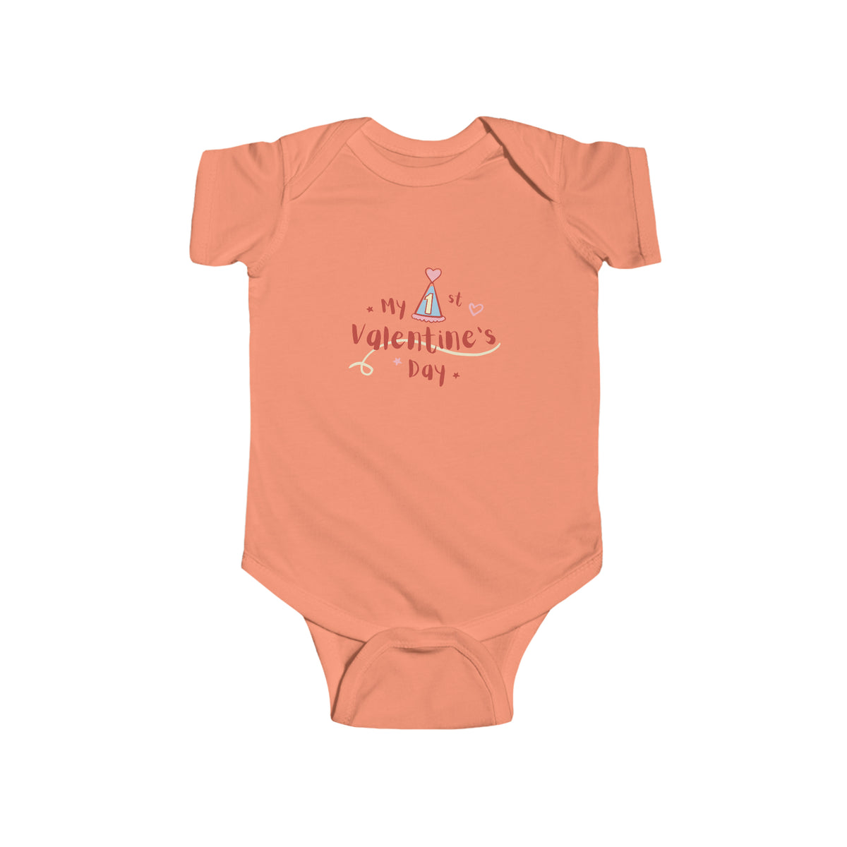 My 1st Valentines Day Infant Fine Jersey Bodysuit