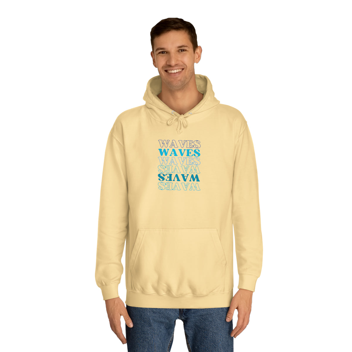 Waves, Waves, Waves Unisex College Hoodie