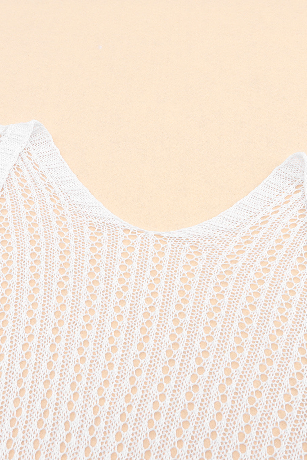 Rose Hollow-out Bracelet Sleeve Knit Cardigan