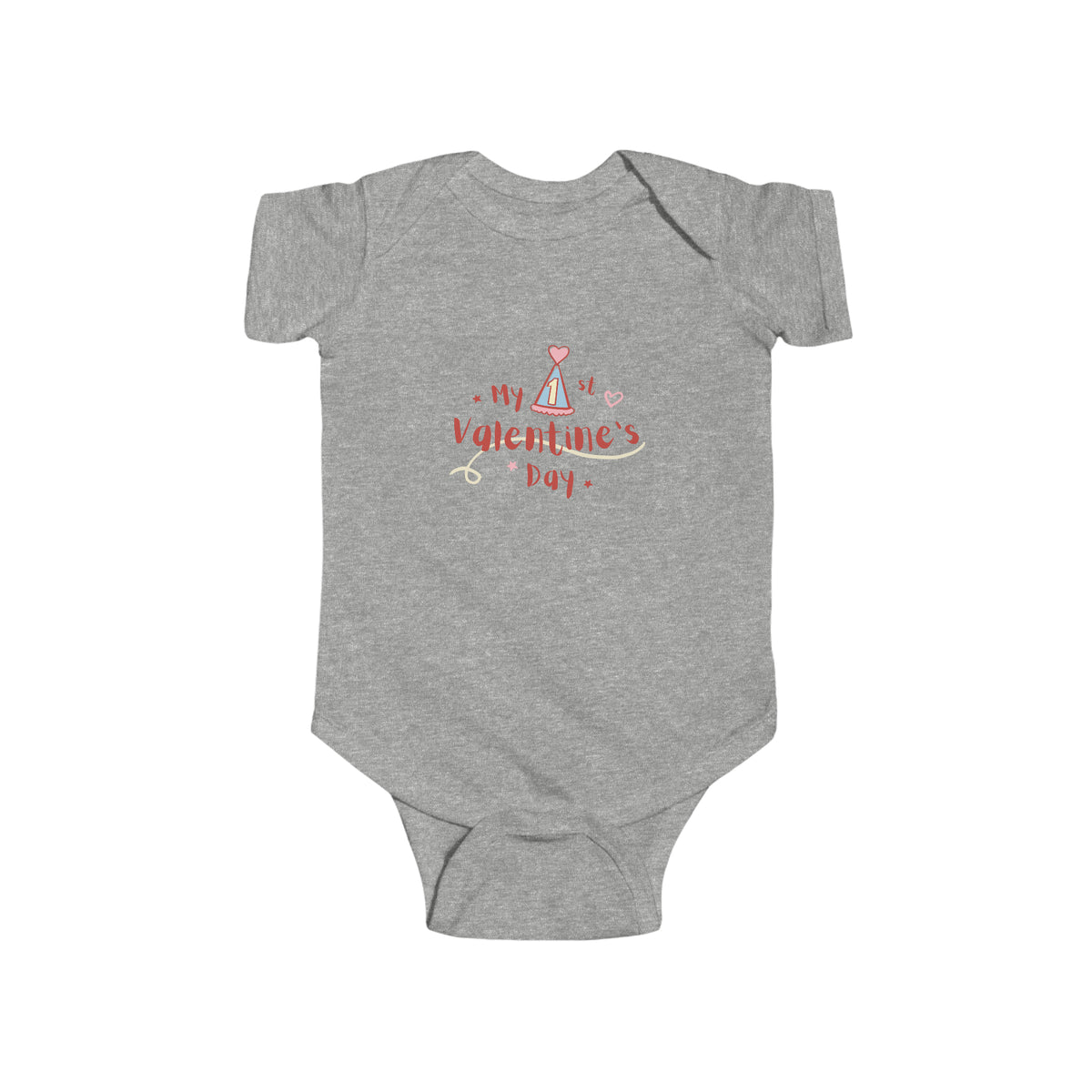 My 1st Valentines Day Infant Fine Jersey Bodysuit