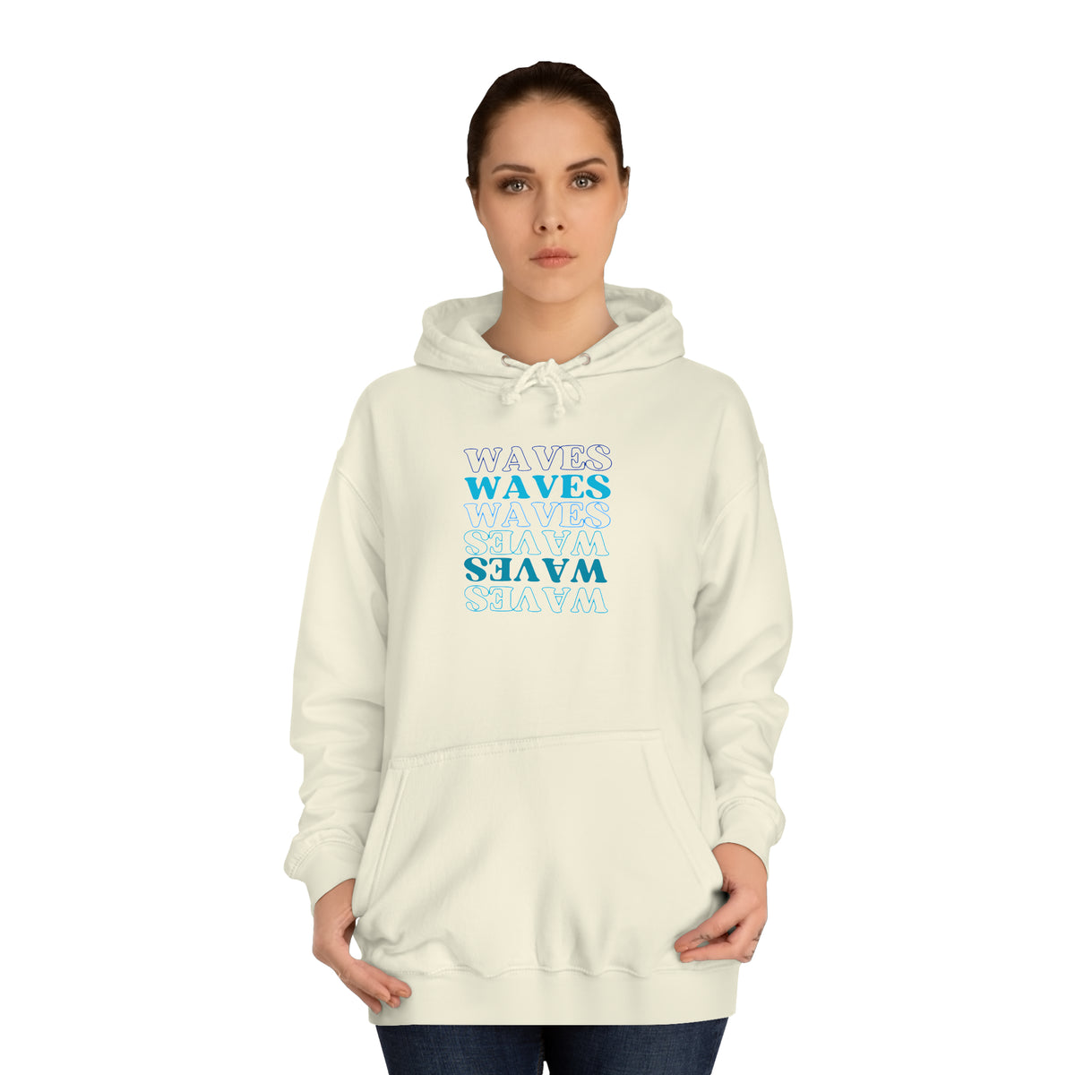 Waves, Waves, Waves Unisex College Hoodie