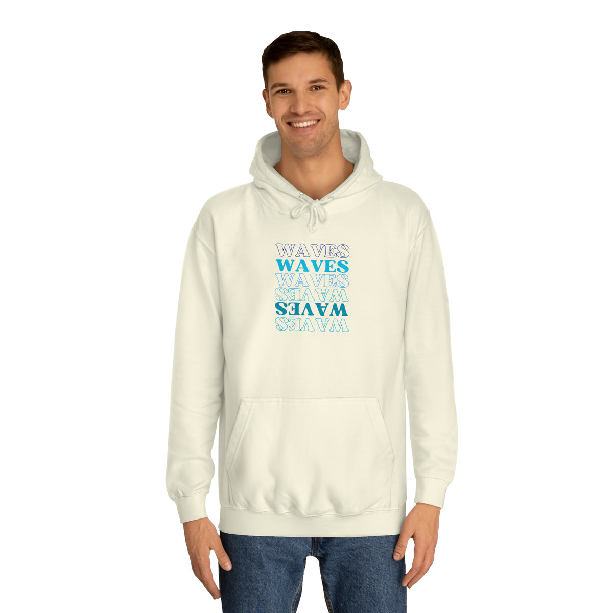 Waves, Waves, Waves Unisex College Hoodie