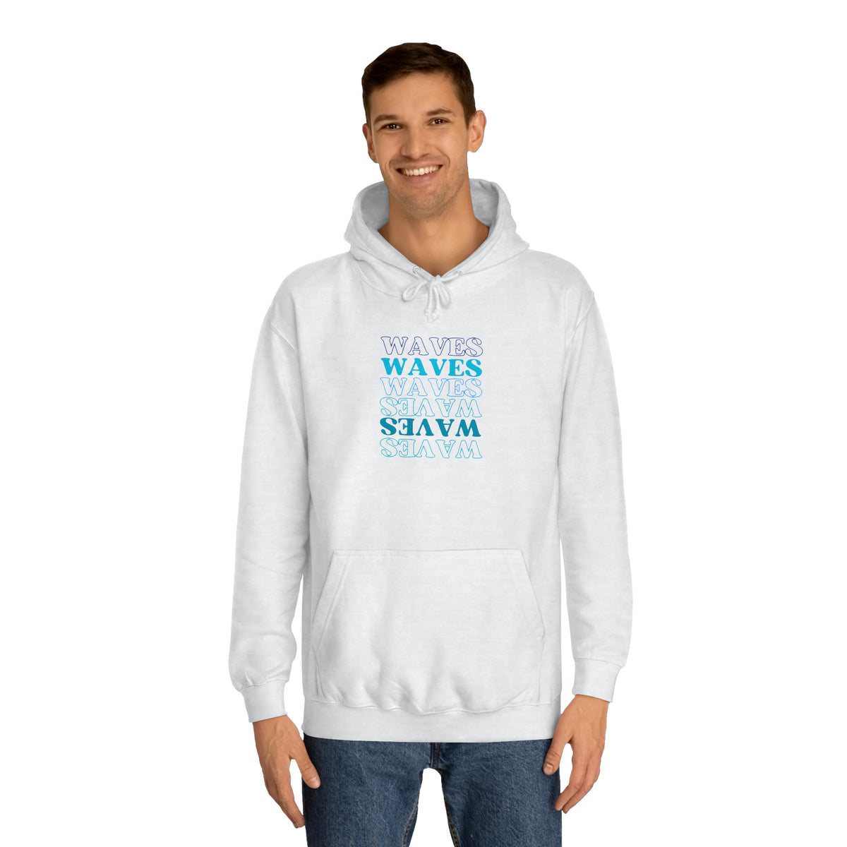 Waves, Waves, Waves Unisex College Hoodie