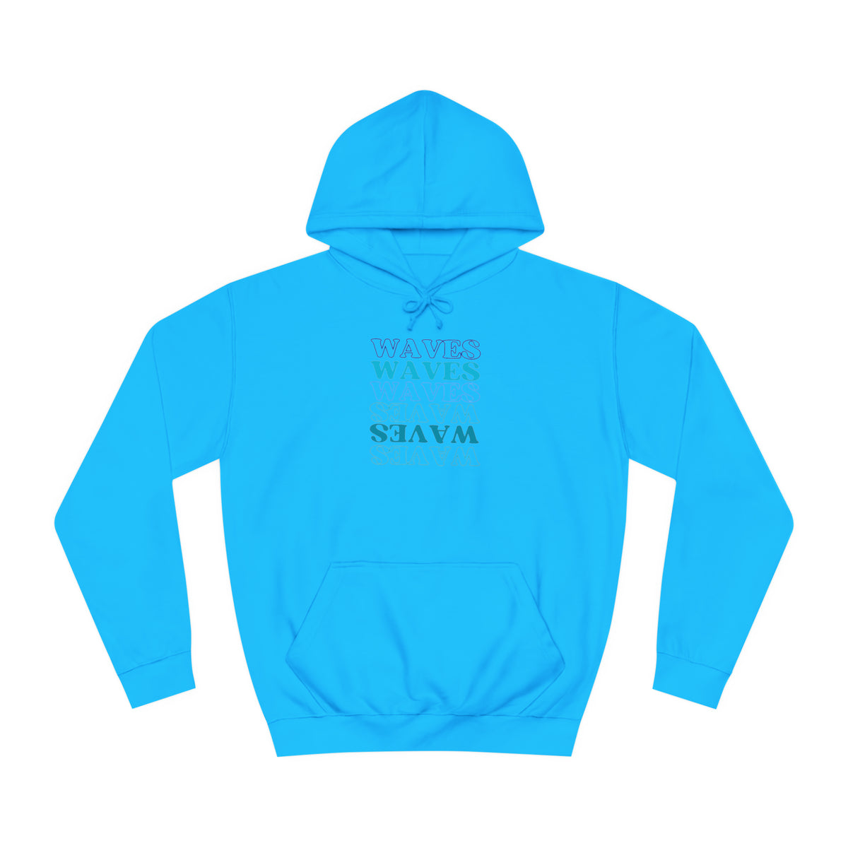 Waves, Waves, Waves Unisex College Hoodie
