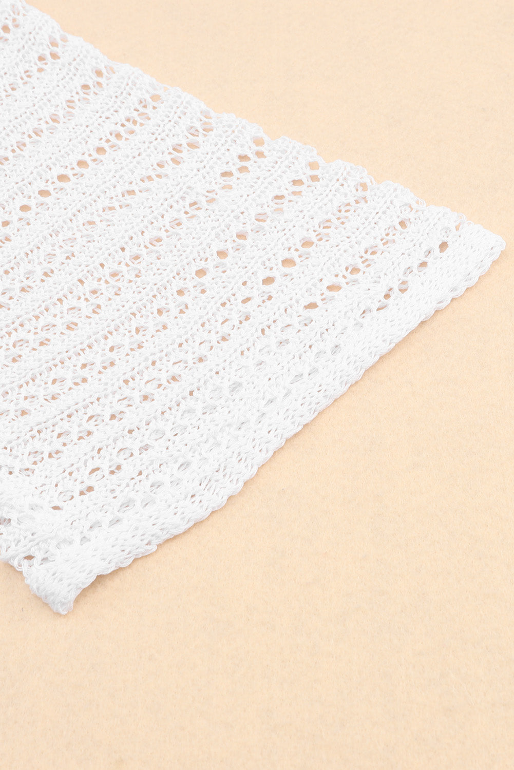 Rose Hollow-out Bracelet Sleeve Knit Cardigan